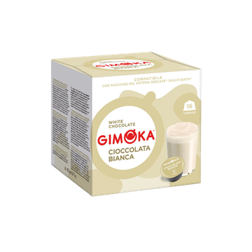 Gimoka White Chocolate capsule compatibile Dolce Gusto 16 buc, Gimoka White Chocolate, Gimoka capsule Dolce Gusto, capsule compatibile Dolce Gusto, capsule ciocolata alba, capsule Dolce Gusto White Chocolate, ciocolata alba capsule, bautura ciocolata alba