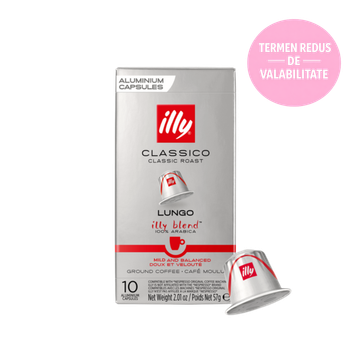 Illy Classico Lungo 10 capsule compatibile Nespresso, capsule illy, cafea boabe illy, espressor capsule illy, illy cafea, illy dark roast, illy espresso dark, illy ethiopia, illy guatemala, illy iperespresso, illy monoarabica