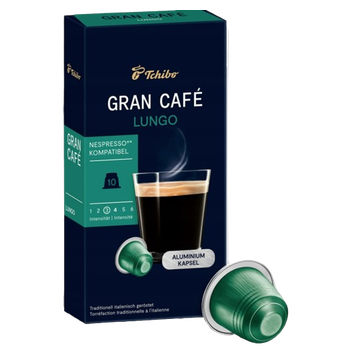 Tchibo Gran Cafe Lungo 10 capsule aluminiu compatibile Nespresso, capsule tchibo, capsule nespresso, capsule compatibile nespresso, tchibo espresso, tchibo lungo, Tchibo Gran Cafe Lungo 10 capsule compatibile Nespresso, 4061445240051