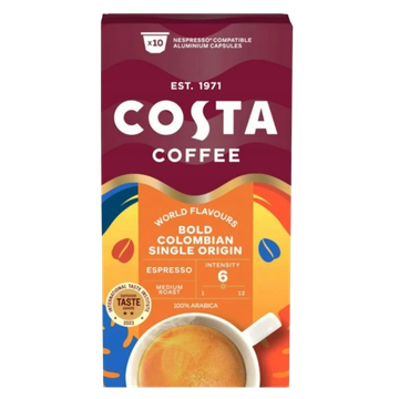 Costa Signature Blend Medium 10 capsule compatibile Nespresso, Nespresso Costa Colombian Roast Single Origin 10 capsule compatibile Nespresso