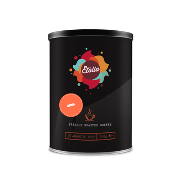 Etolia India Washed Arabica AA Little Flower 250g cafea proaspat prajita, cafea etolia, etolia 250g, cafea india, cafea india 250g, etolia india, cafea origine, cafea boabe proaspat prajita, cafea arabica, cafea arabica proaspat prajita, 