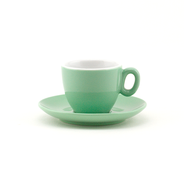 Inker cesti verde vintage espresso cu farfurii 6 buc