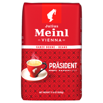 Julius Meinl der Prasident 500g cafea boabe, julius meinl der prasident, julius meinl, cafea, cafea boabe, cafea espresso, cafea julius, julius meinl espresso