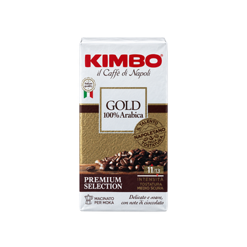 cafea aromata, cafea parfumata, cafea arabica, cafea boabe arabica Kimbo Aroma Gold cafea boabe cutie metalica 250g, Kimbo Aroma Gold cafea macinata 250g