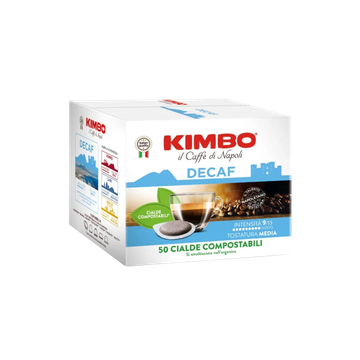 Kimbo Decaf 50 buc cialde ESE, paduri Kimbo, capsule Kimbo ESE, cafea monodoze, cafea cialde, cafea lavazza, cafea paduri, cafea poduri, cialde lavazza, paduri cafea, kimbo ese, paduri ese kimbo, kimbo kose paduri cafea, kose deciso, kimbo decaf