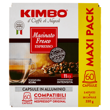 Kimbo Espresso Napoli, capsule cafea compatibile Nespresso, capsule nespresso, cafea nespresso, kimbo nespresso, cafea capsule, capsule nespresso Kimbo, Kimbo Espresso Macinato Fresco 60 capsule cafea compatibile Nespresso 