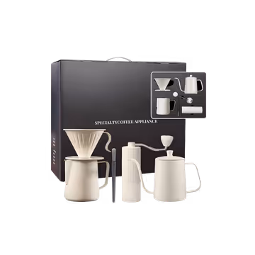 Kit pour over V60 din 5 piese alb