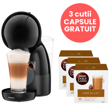 Aparat capsule cafea Krups Nescafe Dolce Gusto Piccolo XS KP1A3B10 negru, capsule cafea, capsule Krups, aparat capsule cafea, aparat Nescafe dolce, aparat krups gusto piccolo negru
