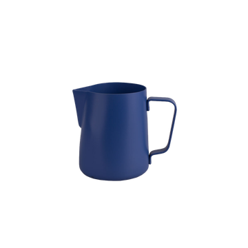 Lattieră easy albastră 350ml, lattieră, lattieră inox 350ml, lattieră albă, milk pitcher, lattieră pentru cappuccino, lattieră pentru latte, lattieră profesională