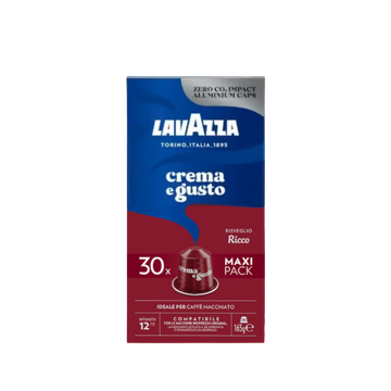 Lavazza Crema e Gusto Ricco 80 capsule aluminiu compatibile Nespresso, capsule nespresso, capsule cafea, capsule cafea lavazza, capsule lavazza crema e gusto ricco, capsule cafea lavazza nespresso, cafea capsule nespresso