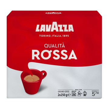 pachet lavazza, lavazza cafea macinata, pachet lavazza qualita rossa, Lavazza Qualita Rossa 2x250g cafea macinata, cafea Lavazza macinata tare, cafea lavazza macinata, lavazza qualita rossa macinata