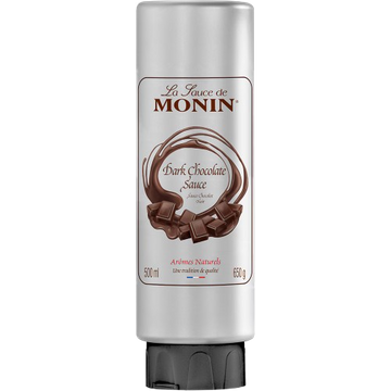 Monin Gourmet Sauce Dark Chocolate sos pentru cafea 500ml, sirop monin, sos monin, monin dark chocolate, monin ciocolata neagra, monin ciocolata amaruie