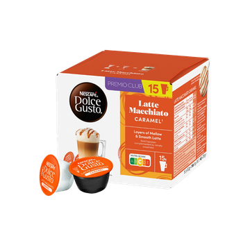 Nescafe Dolce Gusto XL Latte Macchiato Caramel 15 capsule cafea + 15 capsule lapte, capsule cafea, capsule Nescafe Dolce Gusto, capsule dolce gusto, cafea dolce gusto, cafea nescafe