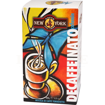 New York Decaffeinato 250g cafea macinata, cafea decofeinizata 250g, cafea macinata decofeinizata, cafea new york macinata, cafea new york 250g dek, cafea premium, cafea new york macinata, cafea 250gr macinata