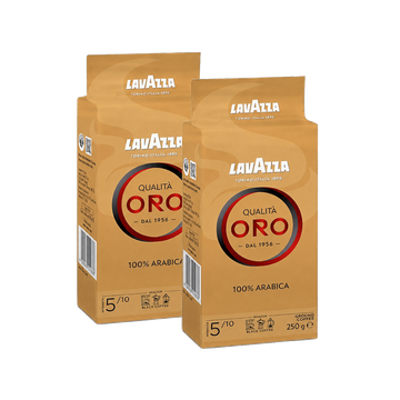 Pachet 2 x Lavazza Qualita Oro 250g cafea macinata , jacobs crema, jacobs edition, cafea jacobs, cafea jacobs 1kg, boabe jacobs, cafea boabe jacobs, jacobs auslese crema, cafea auslese jacobs 
