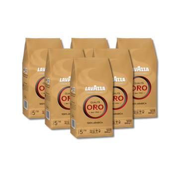 Pachet 6 x Lavazza Qualita Oro cafea boabe 1kg