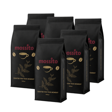 Pachet 6 x Mossito Espresso 1kg cafea boabe, Mossito Espresso 1kg cafea boabe, cafea boabe mossito, cafea boabe, cafea robusta, robusta mosito, cafea boabe 1kg, cafea espressor, cafea proaspat prajita