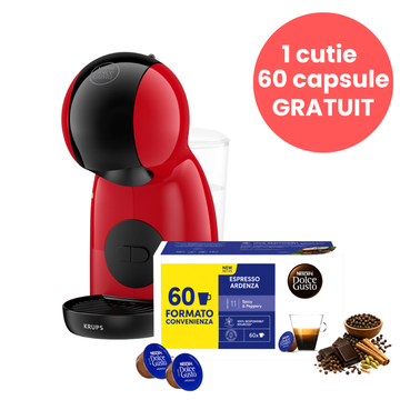 Aparat capsule cafea Krups Nescafe Dolce Gusto Piccolo XS KP1A3510 negru & rosu, aparat capsule cafea, espressor capsule, Krups Dolce Gusto, espressor manual, aparat cafea Dolce Gusto, Aparat capsule cafea Krups, Aparat capsule cafea Nescafe Dolce Gusto