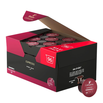 Tchibo Espresso Kraftig Intens contin o cafea tare, cu doar 70% Arabica, cu note fine de caramel, care completeaza gama Tchibo pentru capsulele Caffitally.