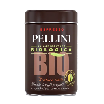 Pellini BIO cutie metalica 250g cafea macinata, cafea bio, cafea boabe pellini, cafea bio pellini, pellini boabe, pellini top