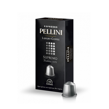 Pellini Supremo 10 capsule compatibile Nespresso, Pellini Magnifico capsule, Pellini Bio Organic capsule, capsule compatibile Nespresso, pellini nespresso, pellini top nespresso, cafea bio, cafea organica, capsule nespresso, cafea nespresso, capsule pelli