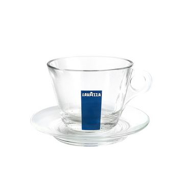 Lavazza cesti cappuccino sticla cu farfurii 12 buc