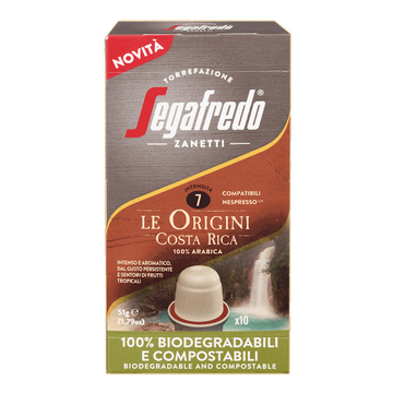 Segafredo Le Origini Costa Rica 10 capsule compatibile Nespresso