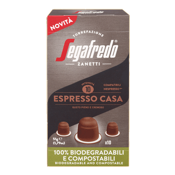 Segafredo Espresso Casa 10 capsule compatibile Nespresso