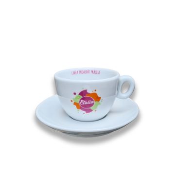 Etolia cesti ceramice latte macchiato cu farfurii 6 buc