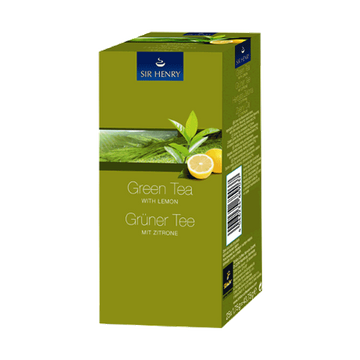Sir Henry Tea Green Lemon ceai verde cu lamaie 25 plicuri