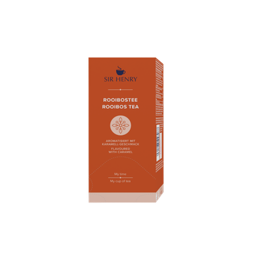Sir Henry Rooibos Caramel, Sir Henry Rooibos, ceai Rooibos Caramel, ceai rooibos, ceai rooibos caramel, rooibos caramel 25 plicuri, ceai caramel, infuzie rooibos, ceai la plic, ceai rooibos 25 plicuri, ceai Sir Henry 25 plicuri, ceai fara cofeina