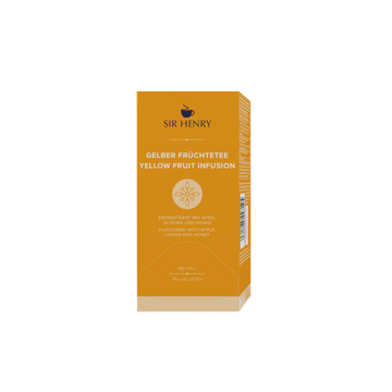 Sir Henry Yellow Fruit Infusion ceai 25 plicuri, Sir Henry Yellow Fruit Infusion, Sir Henry Yellow Fruit, ceai fructe galbene, infuzie fructe galbene, ceai de fructe, ceai de fructe 25 plicuri, infuzie de fructe, ceai la plic, ceai aromat, Sir Henry ceai 