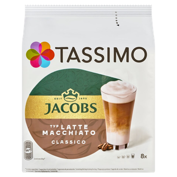 Tassimo Jacobs, capsule cafea tassimo, capsule tassimo, Tassimo Jacobs Latte Macchiato Classico, cafea tassimo, tassimo Jacobs Latte Macchiato