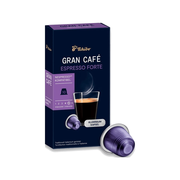 Tchibo Gran Cafe Espresso Forte 10 capsule aluminiu compatibile Nespresso, Tchibo Gran Cafe Ristretto 10 capsule aluminiu compatibile Nespresso, tchibo nespresso, capsule nespresso, nespresso capsule tchibo, capsule lavazza, capsule cafea nespresso, capsu