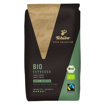 Tchibo Vista, tchibo espresso, cafea Bio, cafea FairTrade, cafea boabe 1kg, tchibo vista extenso, 79,00 Lei