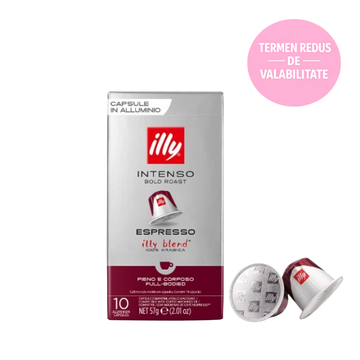 Illy Intenso 10 capsule compatibile Nespresso, capsule illy, cafea boabe illy, espressor capsule illy, illy cafea, illy dark roast, illy espresso dark, illy ethiopia, illy guatemala, illy iperespresso, illy monoarabica