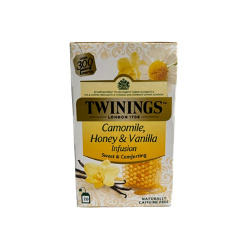 Twinings Infuso ceai infuzie musetel, miere si vanilie, ceai twinings, ceai infuzie, ceai musetel, ceai twinings musetel, ceai plicuri, ceai vanilie, ceai twinings plicuri, Twinings Camomile Honey Vanilla Infusion ceai infuzie musetel, miere si vanilie 20