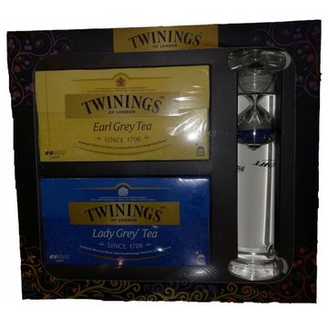 Twinings set ceai Earl Grey & Lady Grey si clepsidra cadou