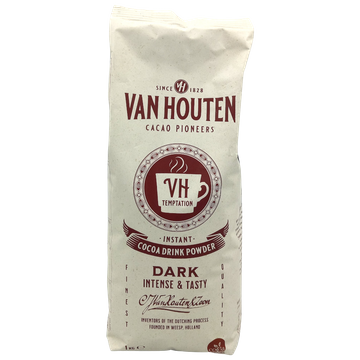 Van Houten Dream Choco Drink Temptation UTZ este o ciocolata calda cu un continut de 21% cacao, cu un corp cremos si fin si un gust bogat de ciocolata neagra. Gustul sau premium face din Temptation o bautura foarte cautata de amatorii de ciocolata calda. 