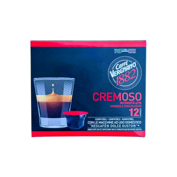 Vergnano Cremoso 12 capsule compatibile Dolce Gusto, capsule vergnano, capsule vergnano dolce gusto, vergnano cremoso, Vergnano Cremoso 12 capsule compatibile dolce gusto