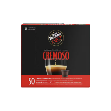 Vergnano Cremoso 50 capsule compatibile Nespresso, capsule vergnano, capsule vergnano nespresso, vergnano cremoso, Vergnano Cremoso 50 capsule compatibile Nespresso