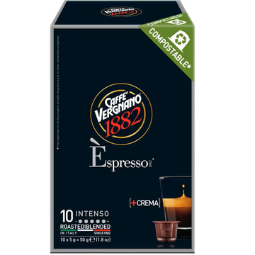 Vergnano Intenso 10 capsule compatibile Nespresso, Vergnano Intenso, cafea arabica, cafea robusta, cafea boabe, vergnano, cafea vergnano, cafea boabe vergnano, cafea intenso vergnano, Vergnano Intenso, capsule vergnano