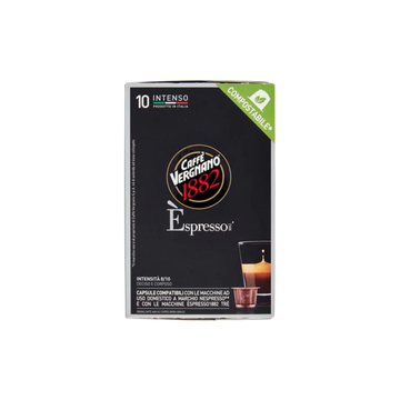 Vergnano Intenso 10 capsule compatibile Nespresso, Vergnano Intenso, cafea arabica, cafea robusta, cafea boabe, vergnano, cafea vergnano, cafea boabe vergnano, cafea intenso vergnano, Vergnano Intenso, capsule vergnano