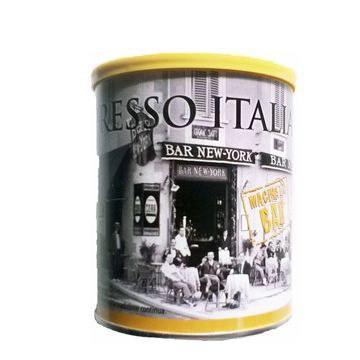 New York Lattina Macinato Bar 250g cafea macinata cutie metalica, cafea new york bar, cafea cutie metalica, cafea 250g, cafea moka 250g, cafea new york, cafea macinata new york, cafea new york drogheria, cafea new york moka, cafea moka
