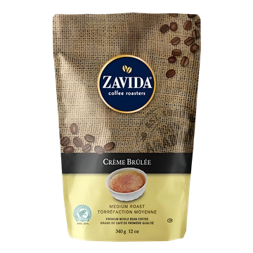 Zavida Creme Brulee cafea boabe cu aroma de zahar caramelizat 340gr