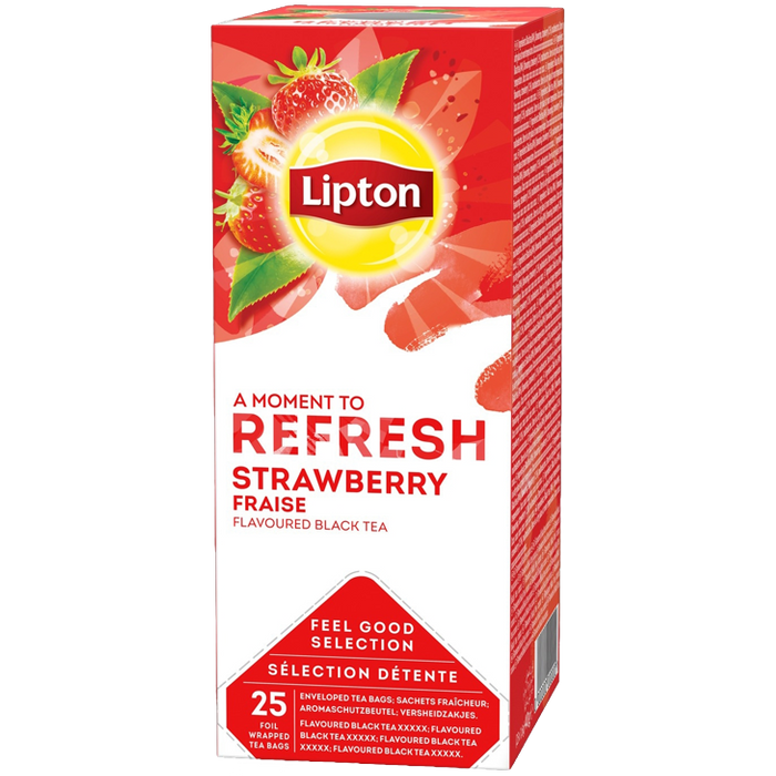 Lipton Refresh Strawberry ceai negru cu capsuni 25 plicuri