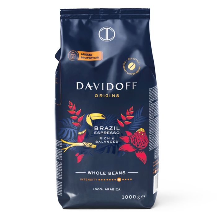 Davidoff Origins Brazil – Cafea Boabe 100% Arabica, 1kg | Aromă