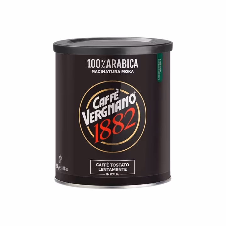 Vergnano 100% Arabica cafea macinata cutie metalica 250g