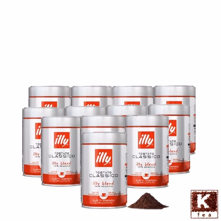 Pachet 12 x Illy Espresso cafea macinata 250g
