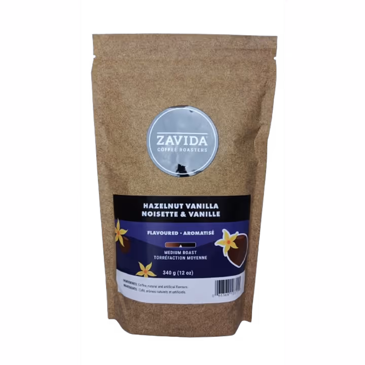 Zavida Hazelnut Vanilla cafea boabe cu alune de padure si vanilie 340g